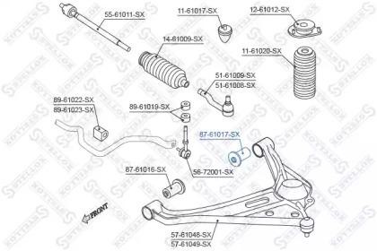 сайлентблок рычага зад.!\ Suzuki Grand Vitara SQ 98> 87-61017-SX STELLOX
