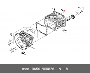 Уплотнительное кольцо A26X31-AL 06561900826 MAN