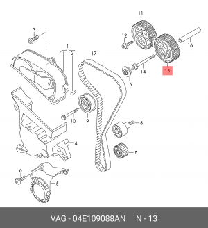 Шестерня VW AUDI SKODA (1.2 TSI) (CJZD) распредвала выпускного (муфта фаз) OE 04E 109 088 AN VAG