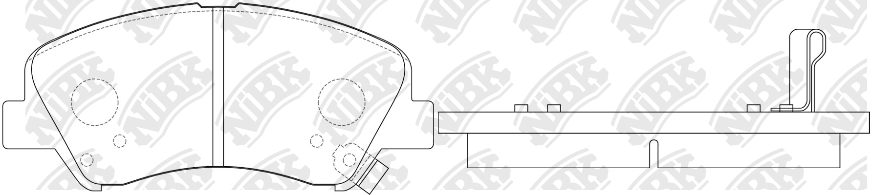 Колодки тормозные HYUNDAI Solaris (11-) KIA Rio (11-) передние (4шт.) NIBK PN0537S NIBK
