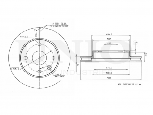 Диск тормозной передний BRD-20024 UNIO