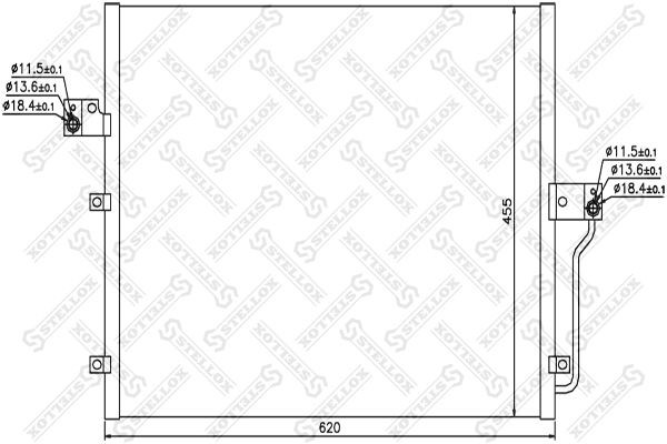 радиатор кондиционера! \ Ssangyong Action/Kyron 2.0XDi/2.7XDi 05> 10-45578-SX STELLOX