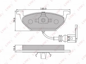 AUDI A2/A3/VW GOLF-4/BORA С ДАТЧИКОМ BD-1202 LYNXAUTO