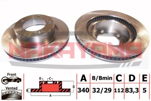Торм. диск передний вент. Toyota Land Cruiser 4.5D Q4860 Q4860 NAKAYAMA
