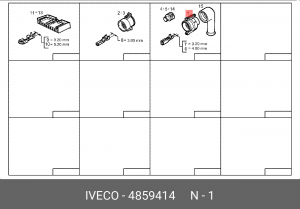 корпус разъема! ''мама'' фишка 8/10-pin без личинок к 4859418\Iveco Cargo/Strali 4859414 IVECO