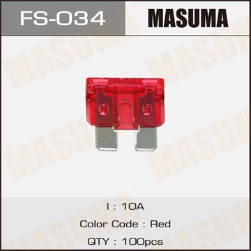 предохранитель! 10A красный\ FS-034 MASUMA