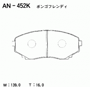 Колодки тормозные дисковые ПОДХОДЯТ ДЛЯ MAZDA MPV 99- AN-452K AN452K AKEBONO