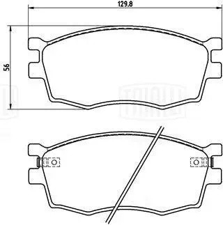 Колодки тормозные дисковые передние керамические PRO PF0804CR TRIALLI