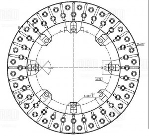 Диск торм. с суппортами Wilwood d=310 thk= 20.6 (DF 552) DF 552 TRIALLI