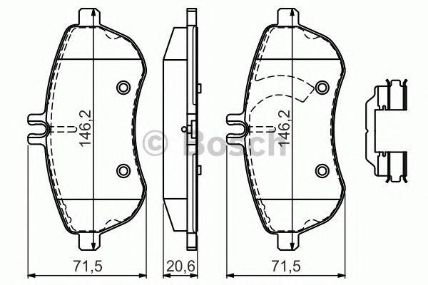 Колодки тормозные MERCEDES C (W204),E (W211,W212) передние (4шт.) BOSCH 0986494593 BOSCH