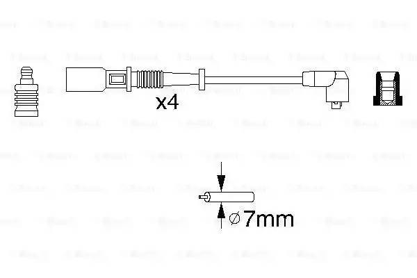 Провод высоковольтный FIAT Punto комплект BOSCH 0 986 356 754 BOSCH