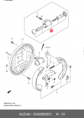 5340085851 АВТОКОМПОНЕНТ 5340085851 (SUZUKI) 53400-85851 SUZUKI