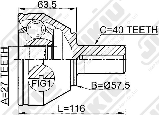 ШРУС JC47005 JC47005 JIKIU