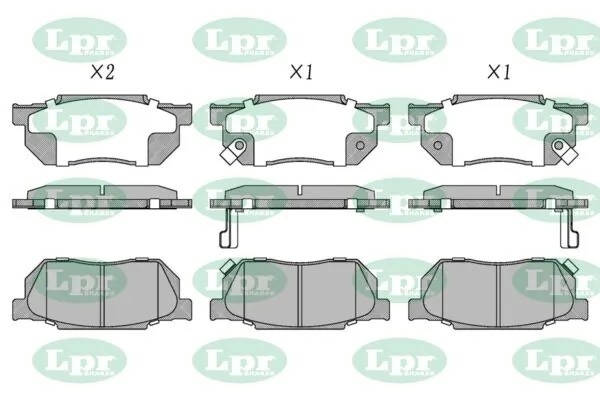 Комплект тормозных колодок 05P322 05P322 LPR