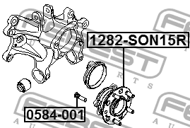 Ступица задняя HYUNDAI TUCSON 2018- 1282-SON15R 1282-SON15R FEBEST
