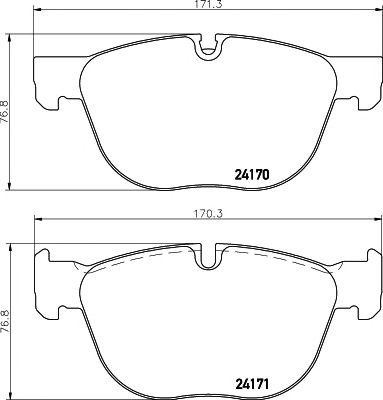 Колодки тормозные BMW X5 E70 передние (4шт.) TEXTAR 2417001 TEXTAR