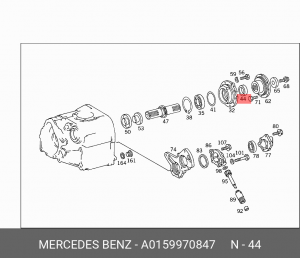 сальник хвостовика раздаточной коробки! 45х62х13\ MB W463 A 015 997 08 47 MERCEDES BENZ