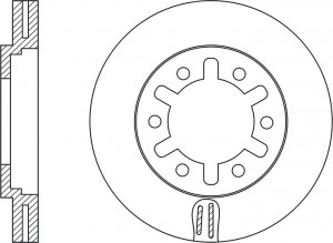 Диск тормозной NISSAN Patrol (97-) передний (1шт.) NIBK RN1421 NIBK