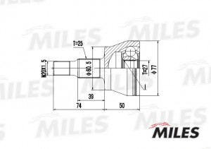 ШРУС наружный MERCEDES BENZ W169/W245 1.5-2.0 04- (GKN 304829) GA20242 GA20242 MILES