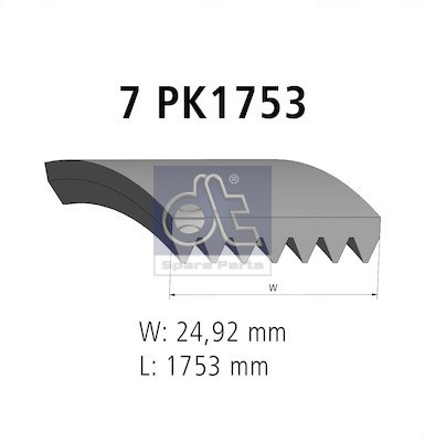 Ремень приводной поликлиновой 7PK1753 DT 5.41421 DIESEL TECHNIC