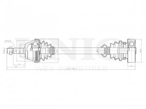 Привод в сборе передний левый CVJ-10054 UNIO
