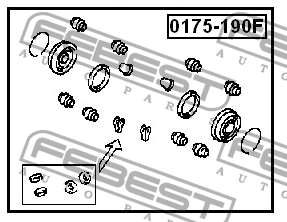 Ремкомплект суппорта TOYOTA Camry (91-01) переднего FEBEST 0175-190F FEBEST