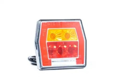 фонарь задний! LED 4-функциональный, 99,5х93 с проводом 1м \ FT122TLED FRISTOM