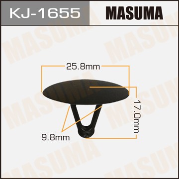 Клипса автомобильная (автокрепеж) (упаковка 50 шт, цена за 1 шт) MASUMA KJ1655 MASUMA