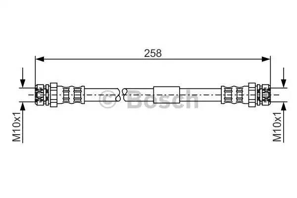 Шланг тормозной VW Touran (03-) задний BOSCH 1 987 481 369 BOSCH