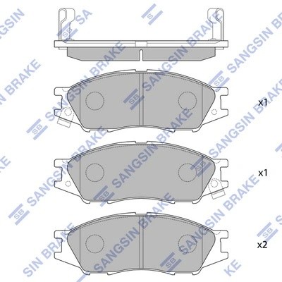 Колодки тормозные NISSAN Almera Classic передние (4шт.) SANGSIN SP1156 SANGSIN