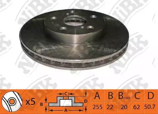 Диск тормозной TOYOTA Mark 2 передний (1шт.) NIBK RN1499 NIBK