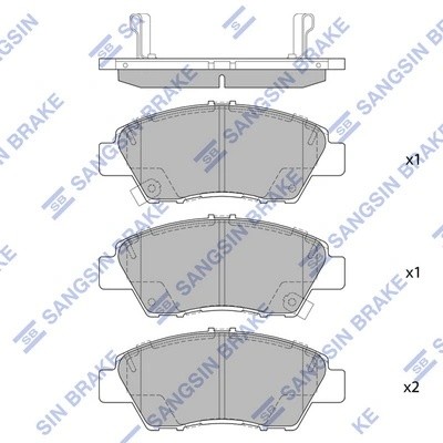 Колодки тормозные HONDA JAZZ 09- передние SP1463 SP1463 SANGSIN