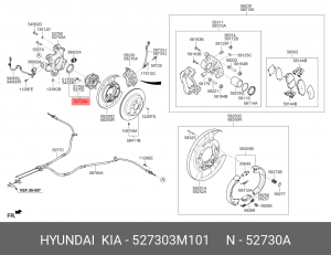 Ступица HYUNDAI Genesis (08-),Equus (08-) KIA Quoris (11-) задняя (с АБС) OE 527303M101 HYUNDAI KIA