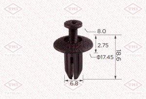 Клипса автомобильная [упаковка 10 штук] TJB1738 TJB1738 TATSUMI