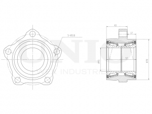 Ступица передняя (без ABS) HUB-20023 UNIO