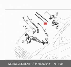Щетка стеклоочистителя A 447 820 03 45 MERCEDES BENZ