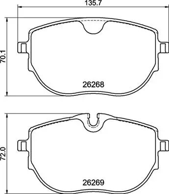 Колодки тормозные комплект P85187 P85187 BREMBO