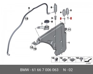 Фильтр BMW насоса омывателя стекла ветрового OE 61667006063 BMW
