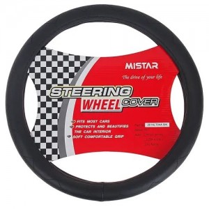 Оплетка руля (M) 37-39см черная MISTAR MIS2014LT04ABKM MISTAR