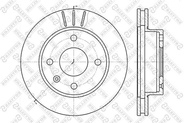 диск тормозной передний!\ Ford Escort/Sierra 1.3-1.8D 80> 6020-2514V-SX STELLOX