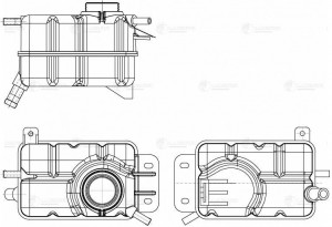Бачок расширит. охл. жидкости для а/м ChevroleTAveo (02-) LET0581 LET 0581 LUZAR