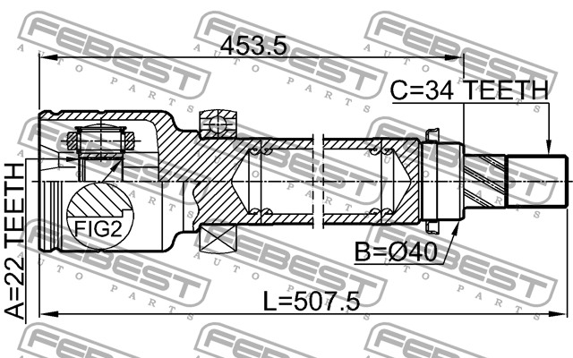 FOCUS III (2011>) 22X40X34 АКПП 2111-CB8RH FEBEST