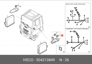 блок управления стеклоподъёмниками и зеркалами! сторона водителя\ Iveco Stralis 504213849 IVECO