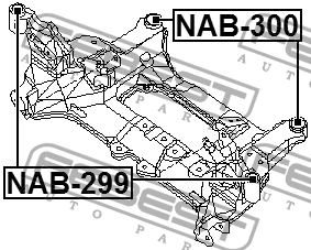 Сайлентблок NAB-299 NAB-299 FEBEST