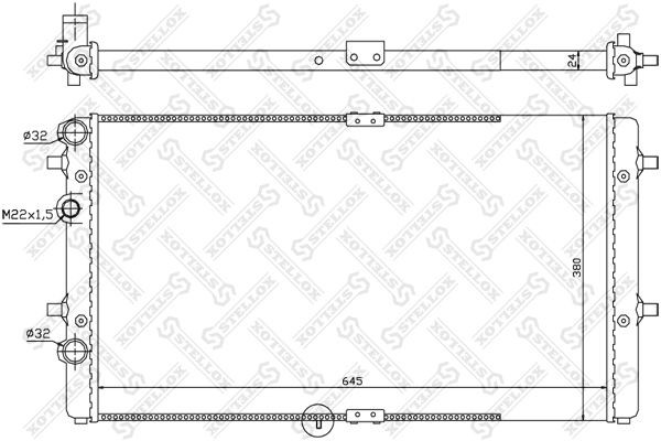 радиатор системы охлаждения!\ Seat Cordoba/Ibiza 1.0-1.6i/1.9TDi/1.9SDi 99-02 10-26569-SX STELLOX