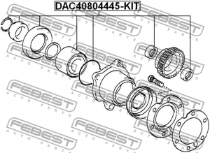 Подшипник ступицы задний TOYOTA HILUX 04-12 DAC40804445-KIT DAC40804445-KIT FEBEST