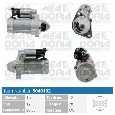 Стартер MERCEDES E (W212) (09-) MEAT&DORIA 5040102 MEAT DORIA