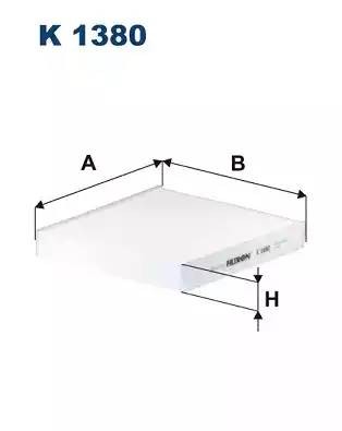 Фильтр воздушный салона IVECO Daily (14-) (без рамки) FILTRON K1380 FILTRON
