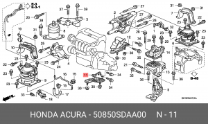 Опора коробки передач 50850SDAA00 50850-SDA-A00 HONDA