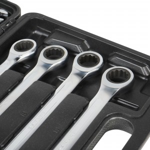 Набор ключей комбинир. трещоточ. 12 пр. (8,9,10,11,12,13,14,15,16,17,18,19мм) пл ATAL012 AIRLINE